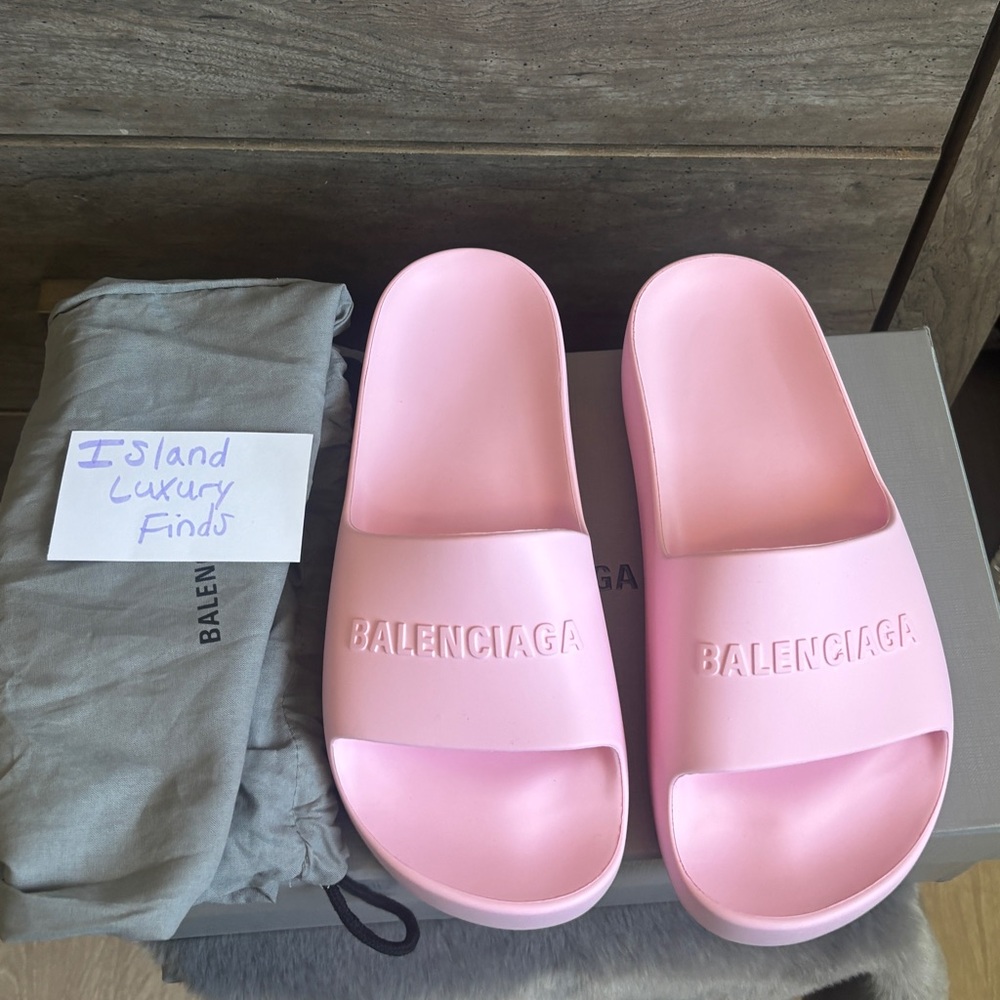 🩷Balenciaga Pink Chunky Platform Slides🩷